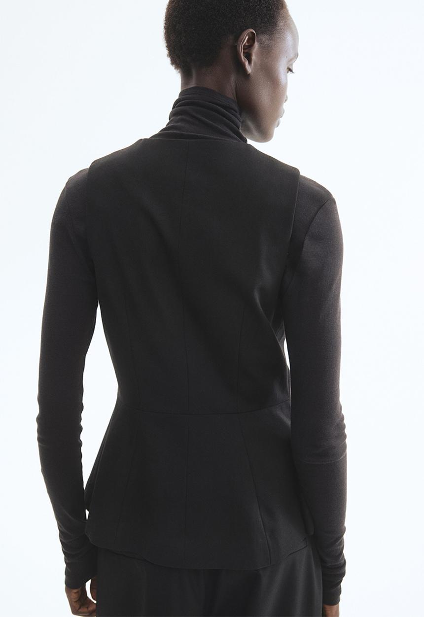 H&M - Peplum waistcoat - black