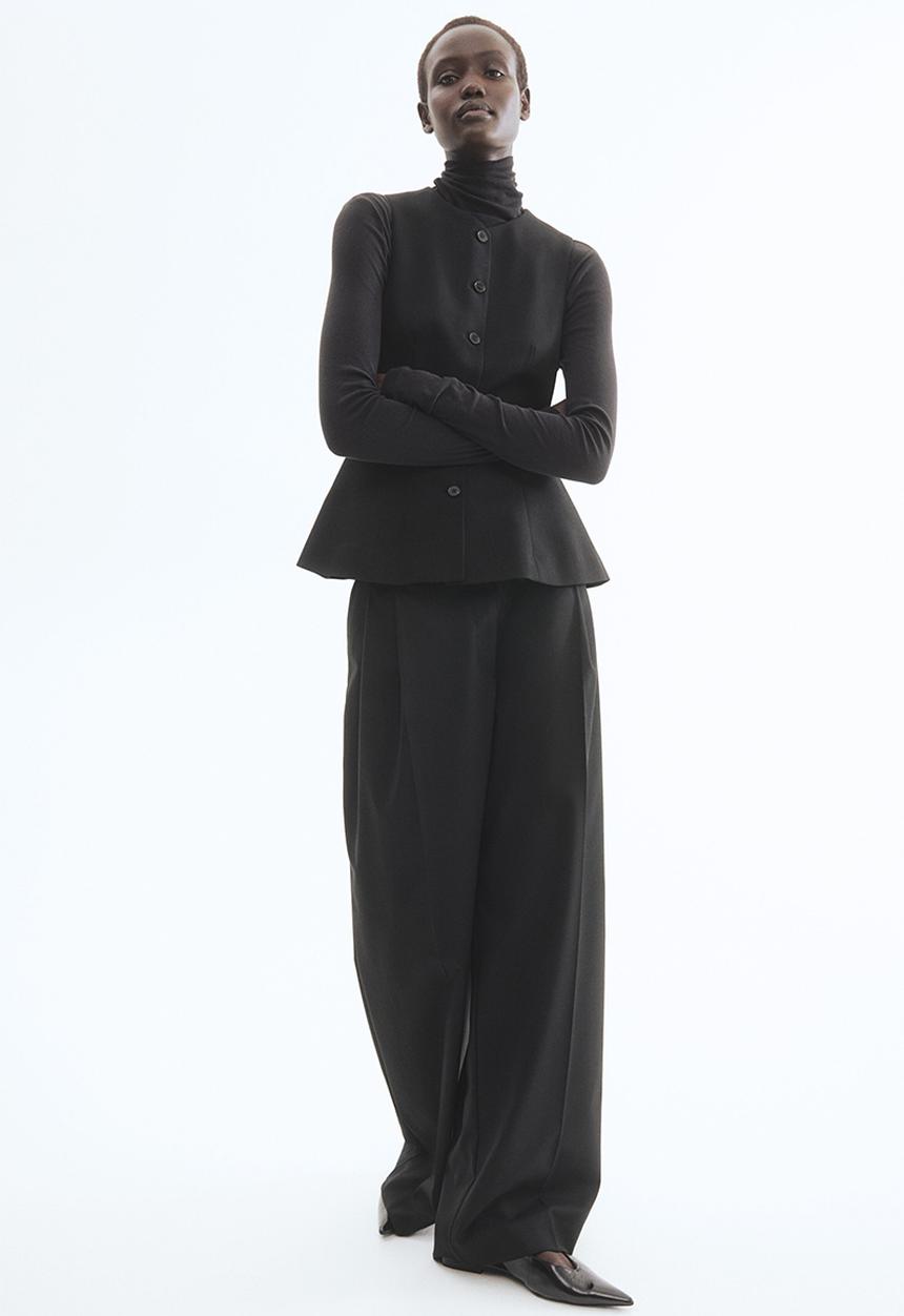 H&M - Peplum waistcoat - black