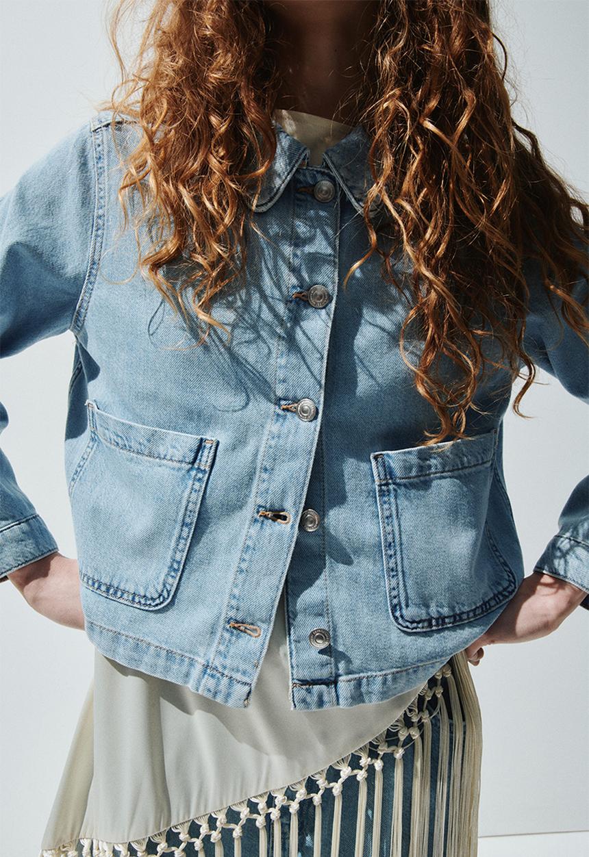 H&M - Denim jacket - light denim blue