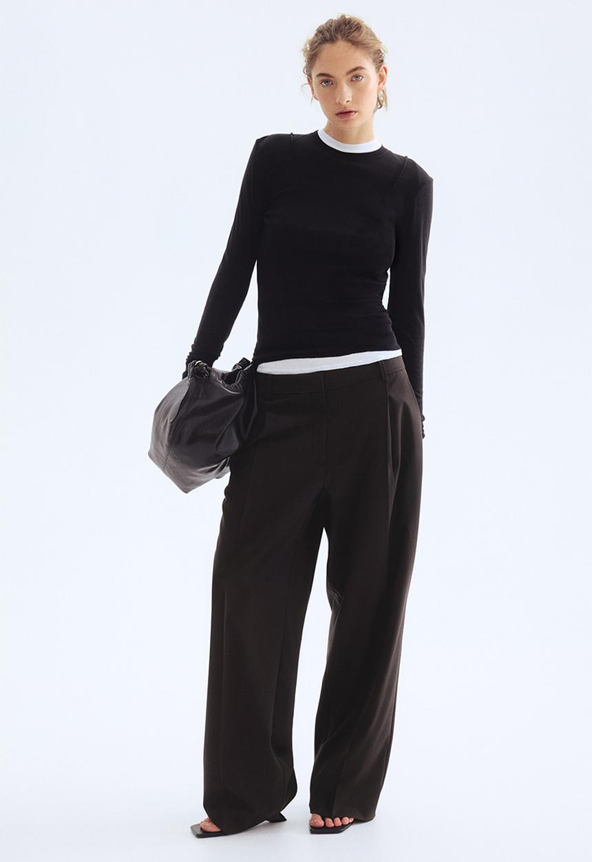 H&M - Wide trousers - dark brown