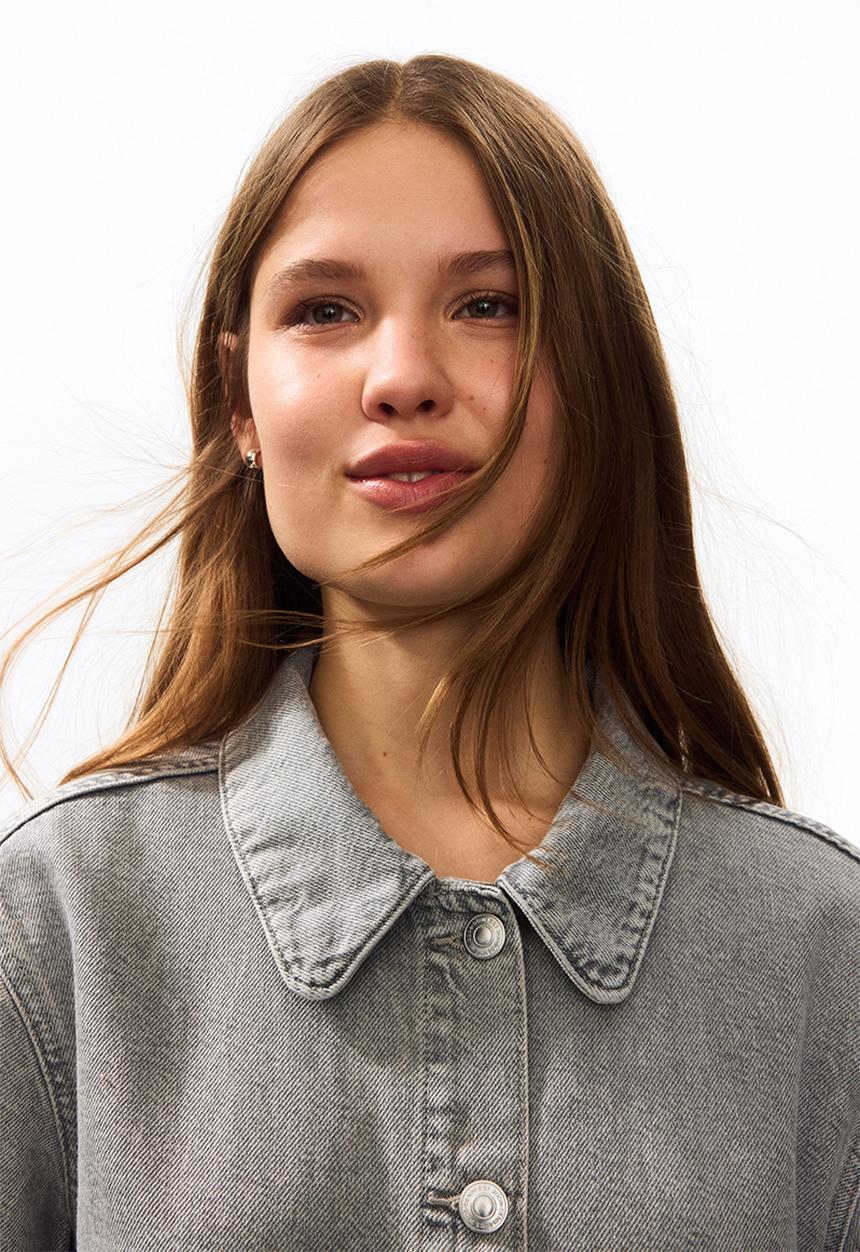 H&M - Denim jacket - light denim grey