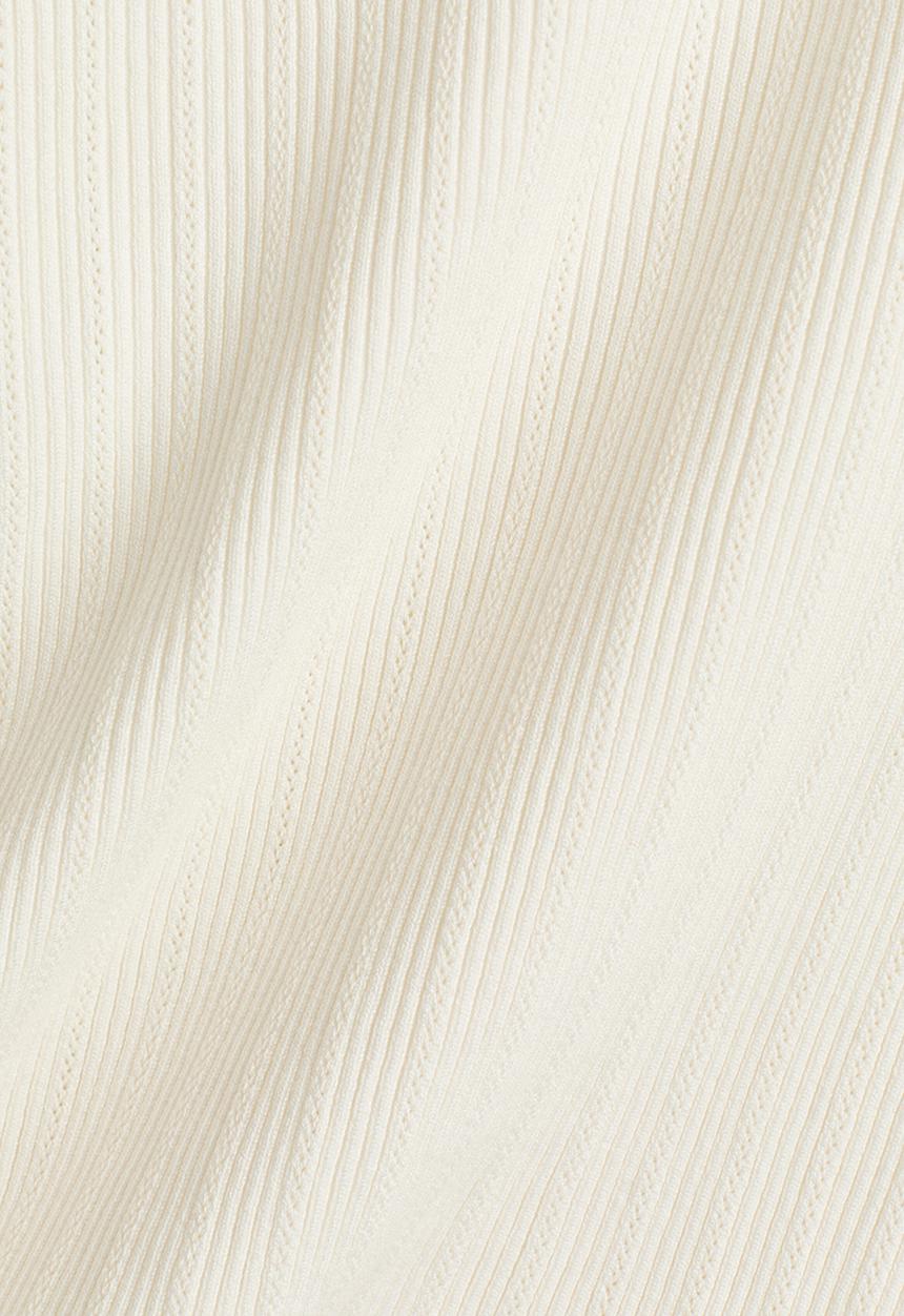 H&M - Rib-knit t-shirt - cream
