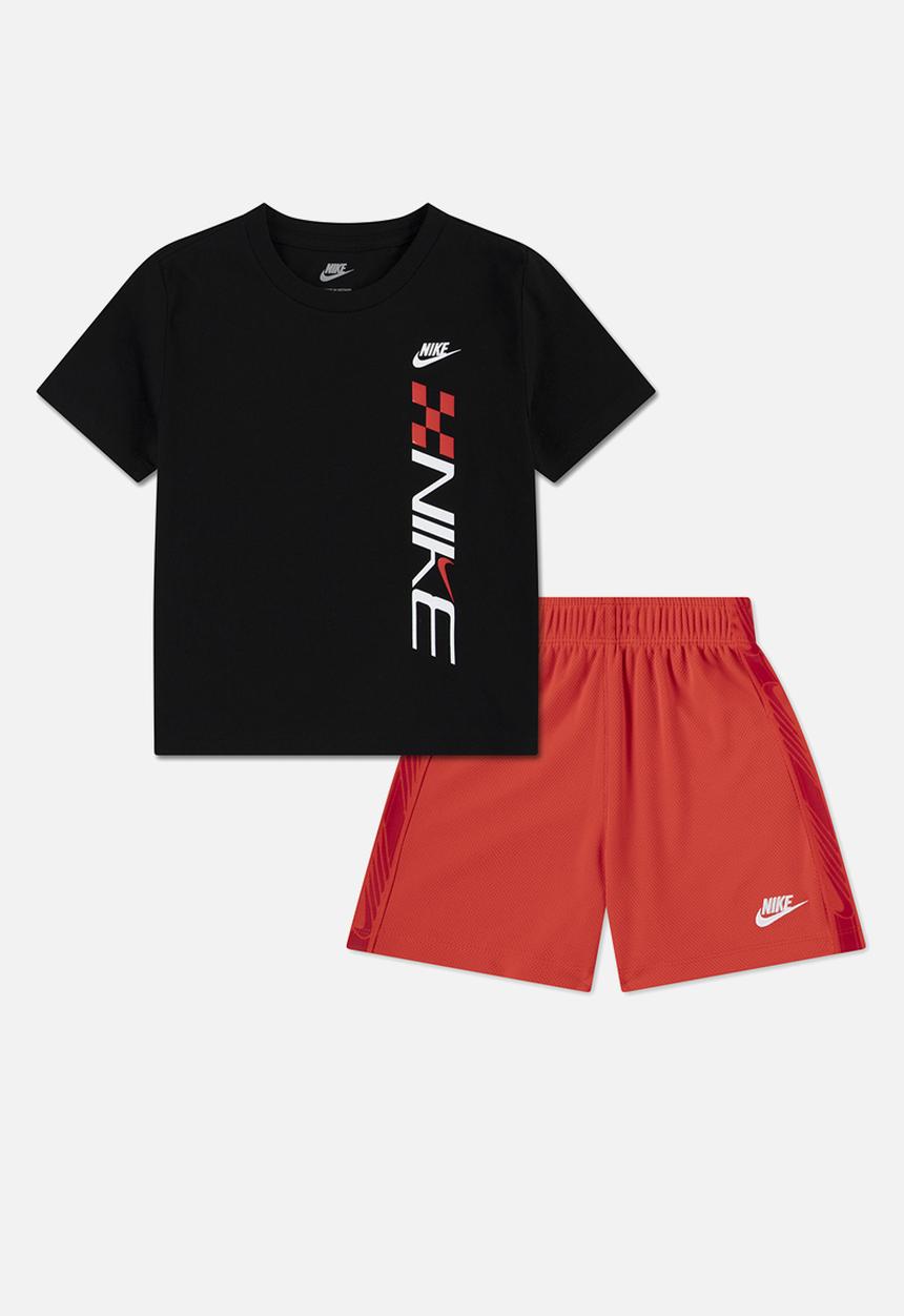 Nike - Nkb B Nsw V Lap Mesh Short Set - Lt Crimson