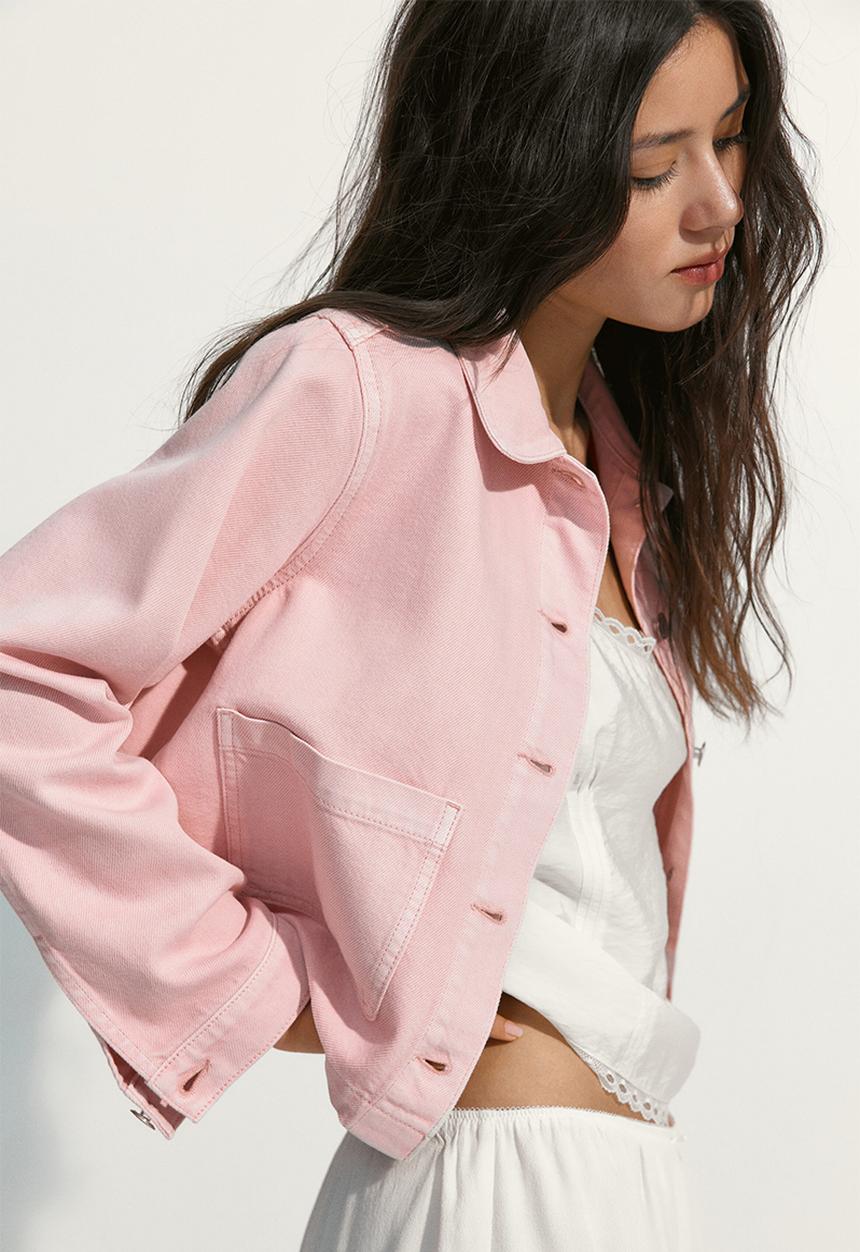 H&M - Denim jacket - light pink