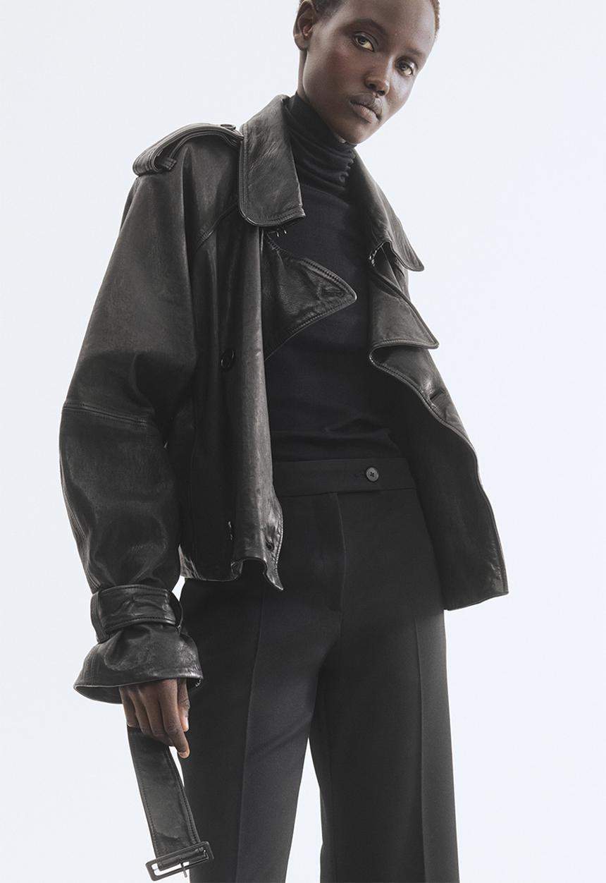 H&M - Bootcut ankle-length trousers - black