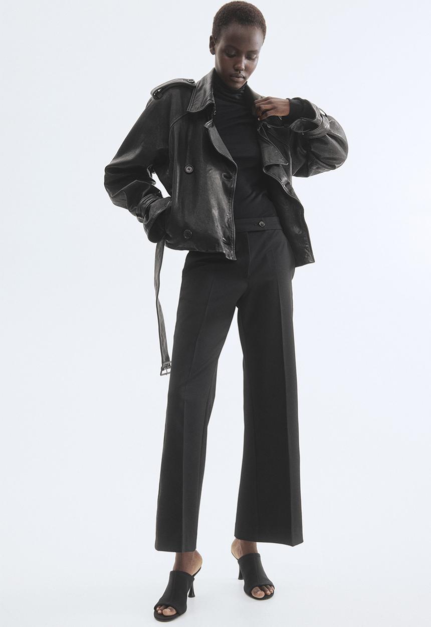 H&M - Bootcut ankle-length trousers - black