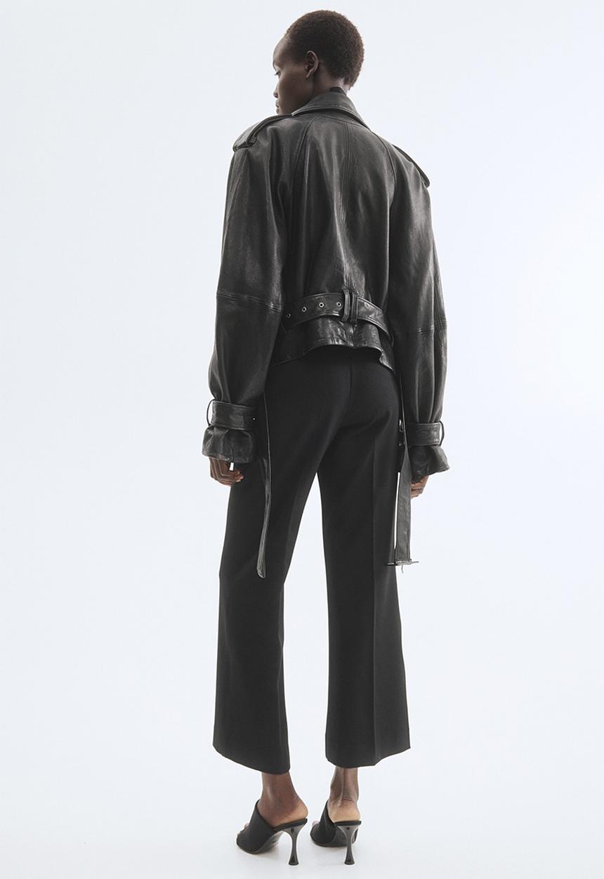 H&M - Bootcut ankle-length trousers - black