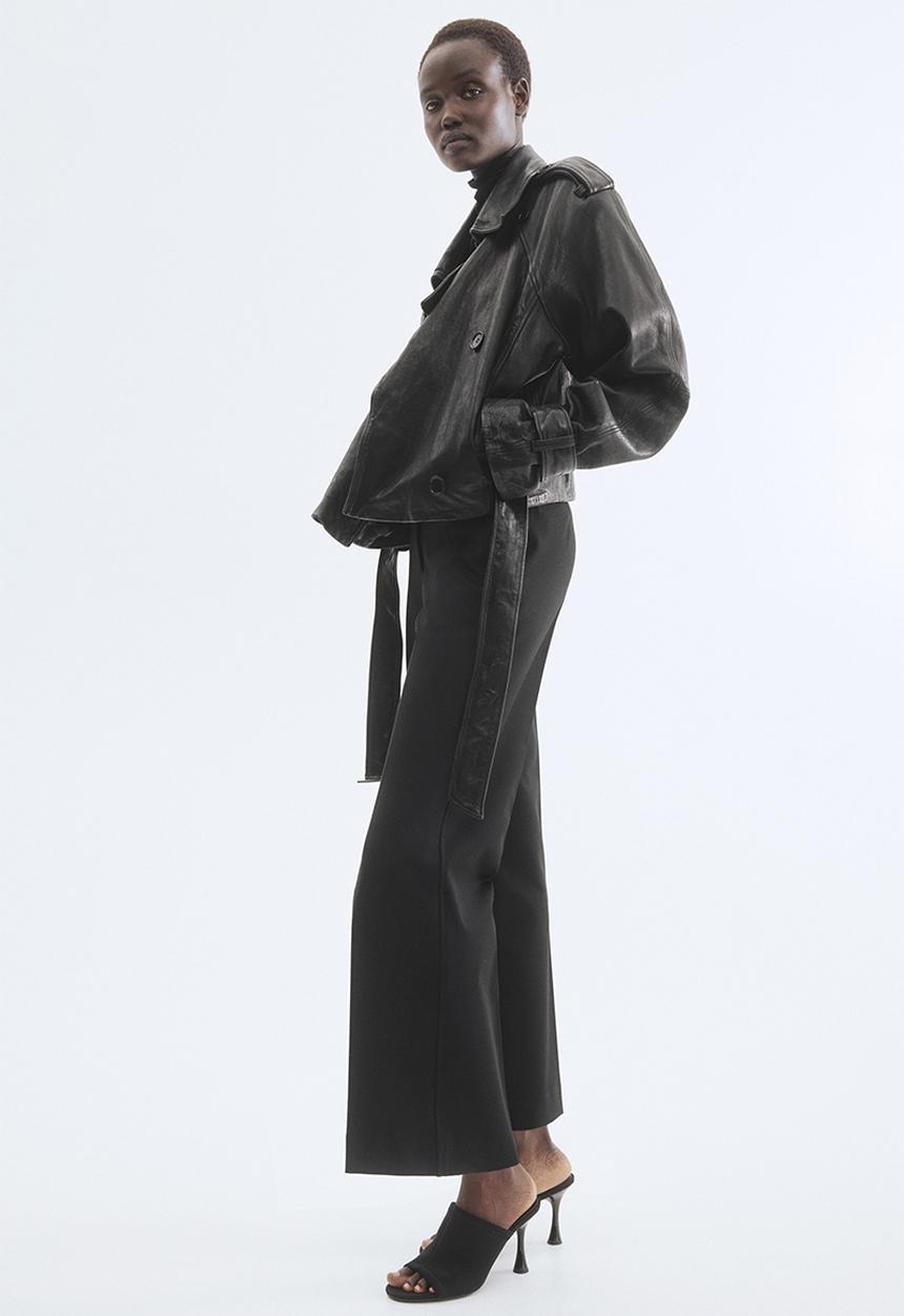 H&M - Bootcut ankle-length trousers - black
