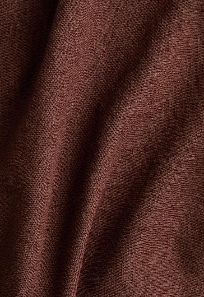 H&M - Oversized linen-blend shirt - brown