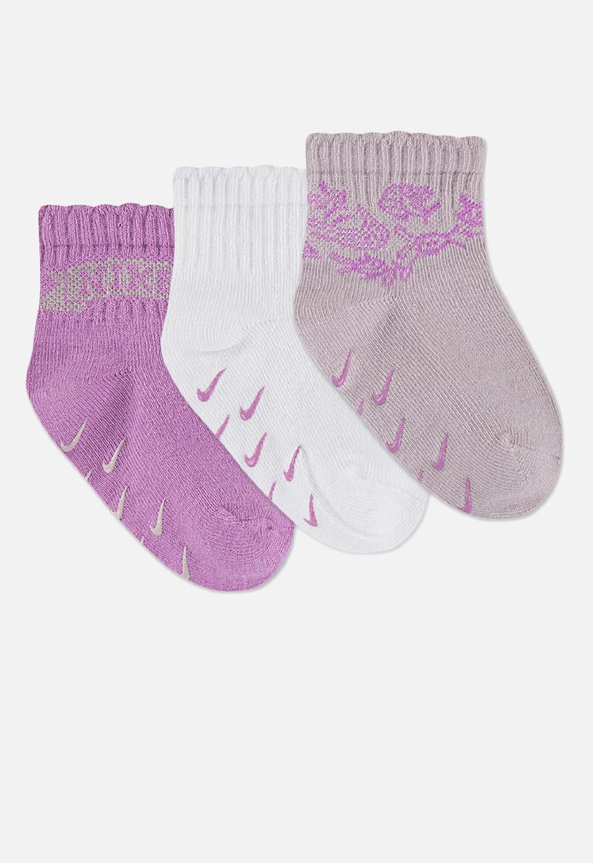 Nike - Nhg 3Pk Lace It Up Scallop Ank - Light Magenta