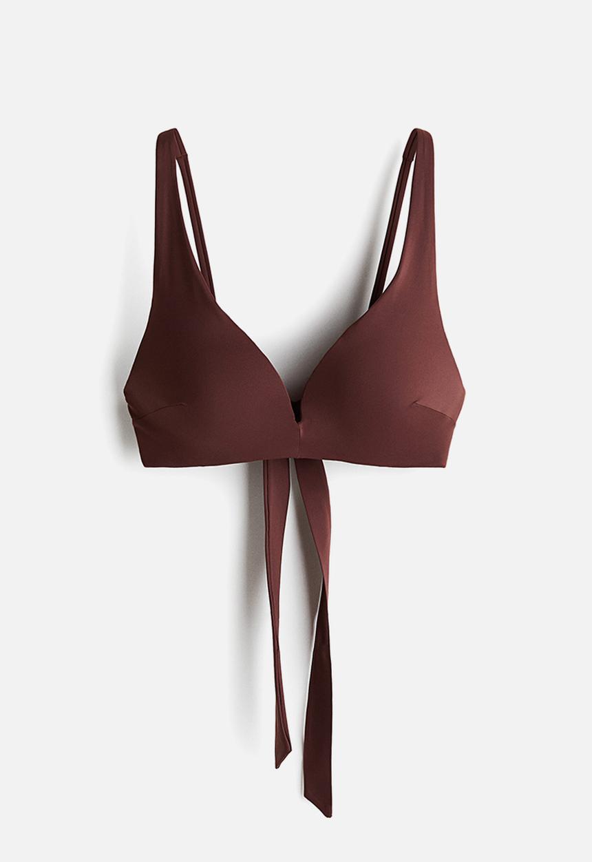 H&M - Push-up bikini top - dark brown