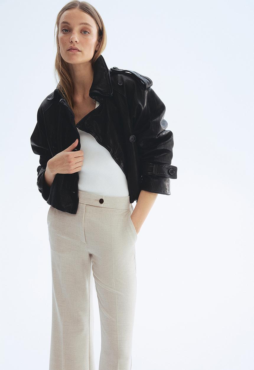 H&M - Bootcut ankle-length trousers - light beige