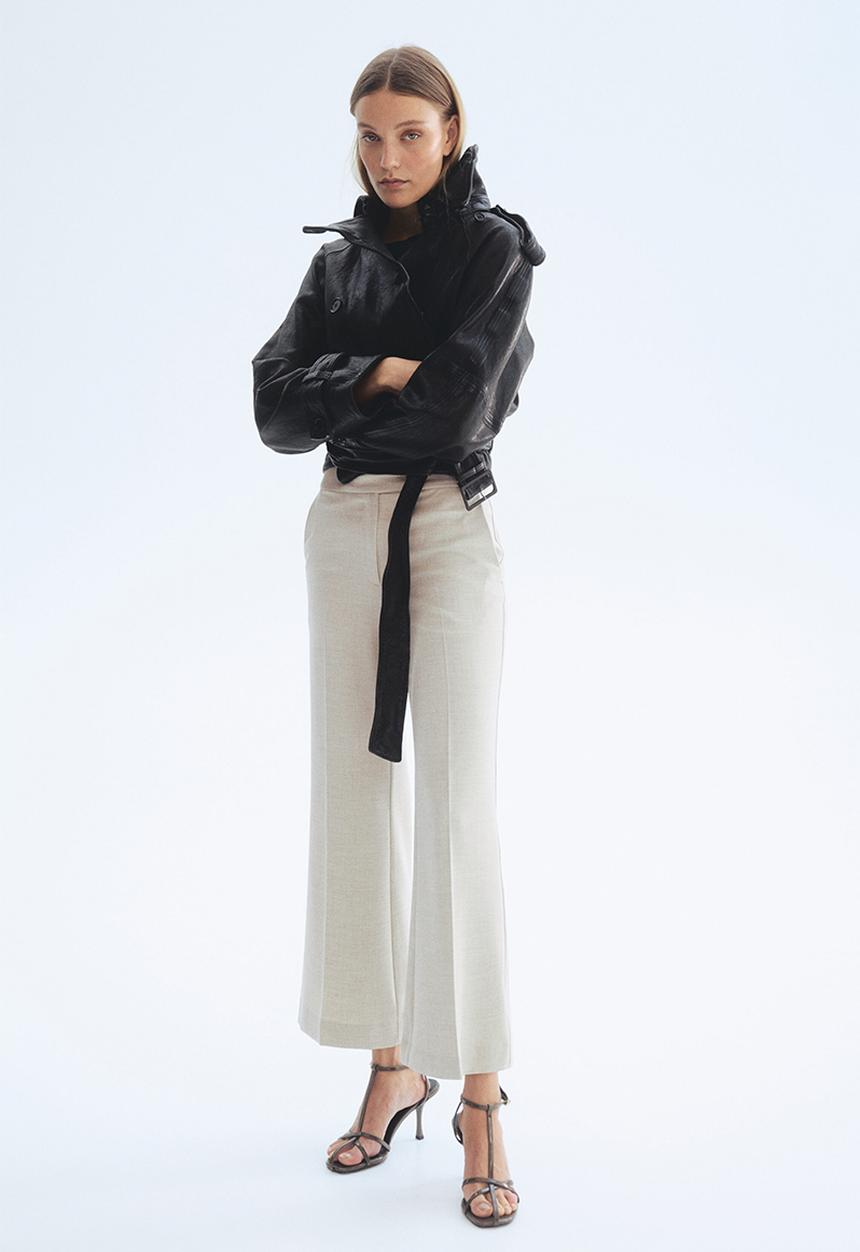 H&M - Bootcut ankle-length trousers - light beige