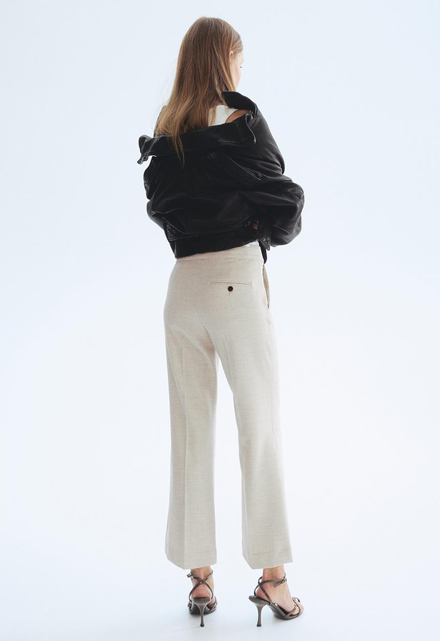 H&M - Bootcut ankle-length trousers - light beige