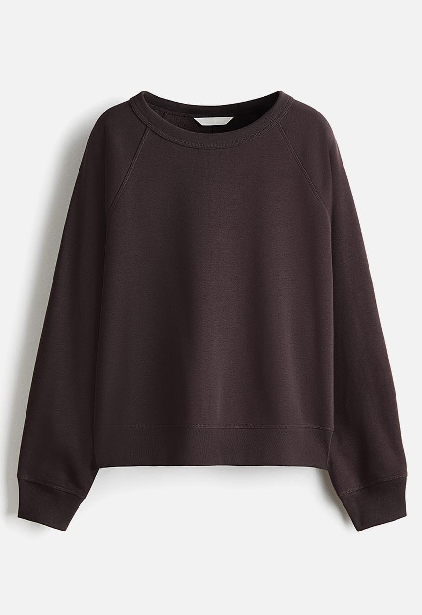 H&M - Raglan-sleeved sweatshirt - truffle grey