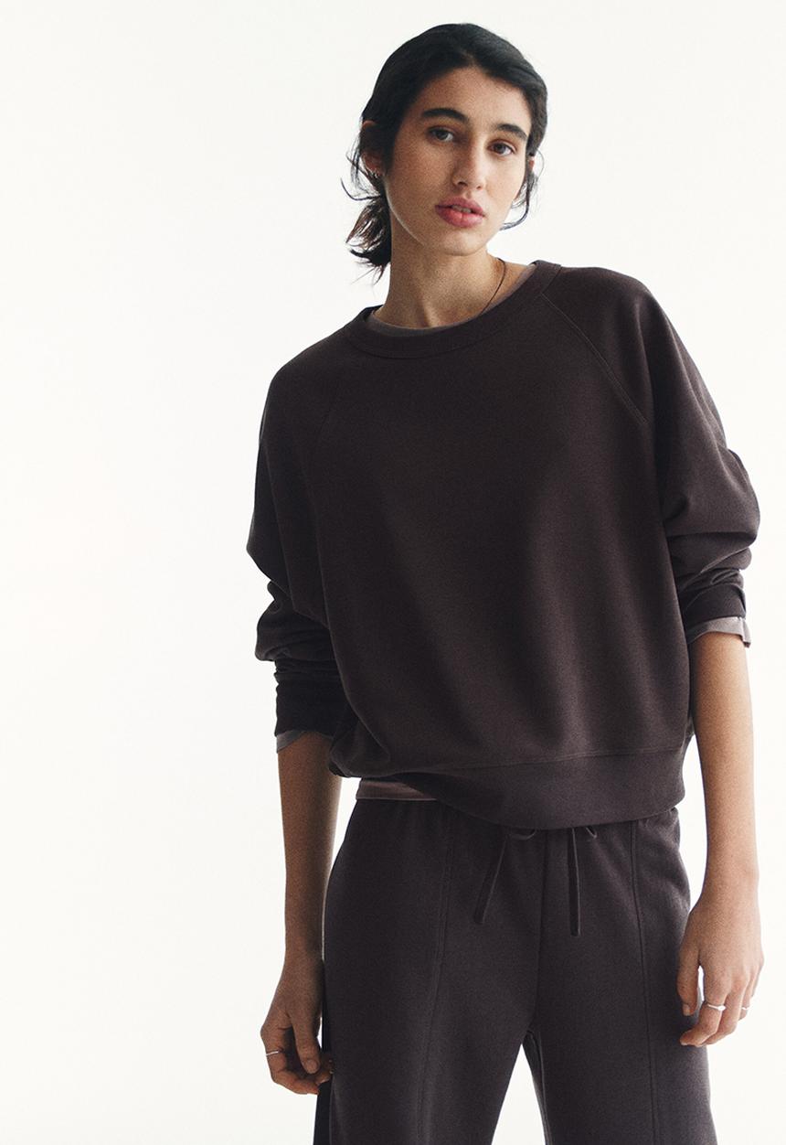 H&M - Raglan-sleeved sweatshirt - truffle grey