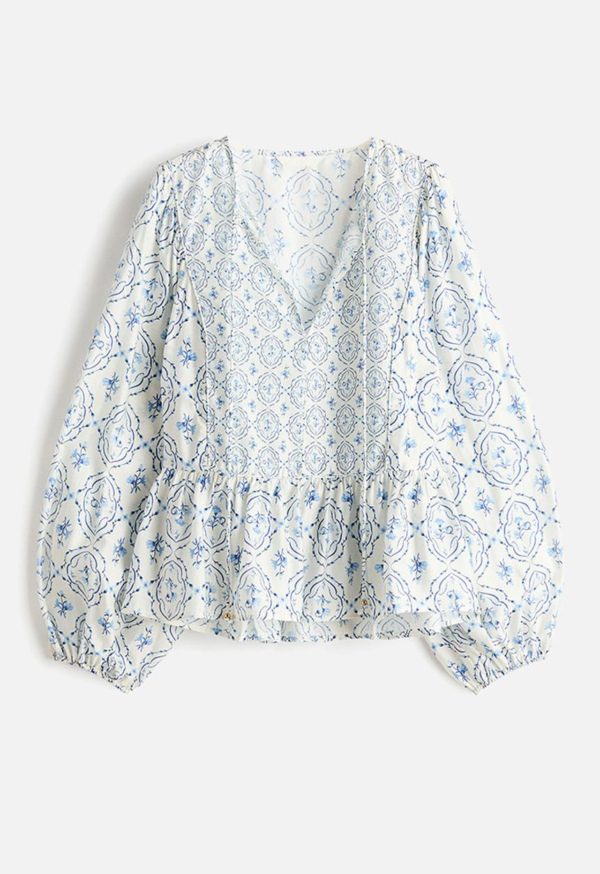 H&M - Peplum blouse - white/floral