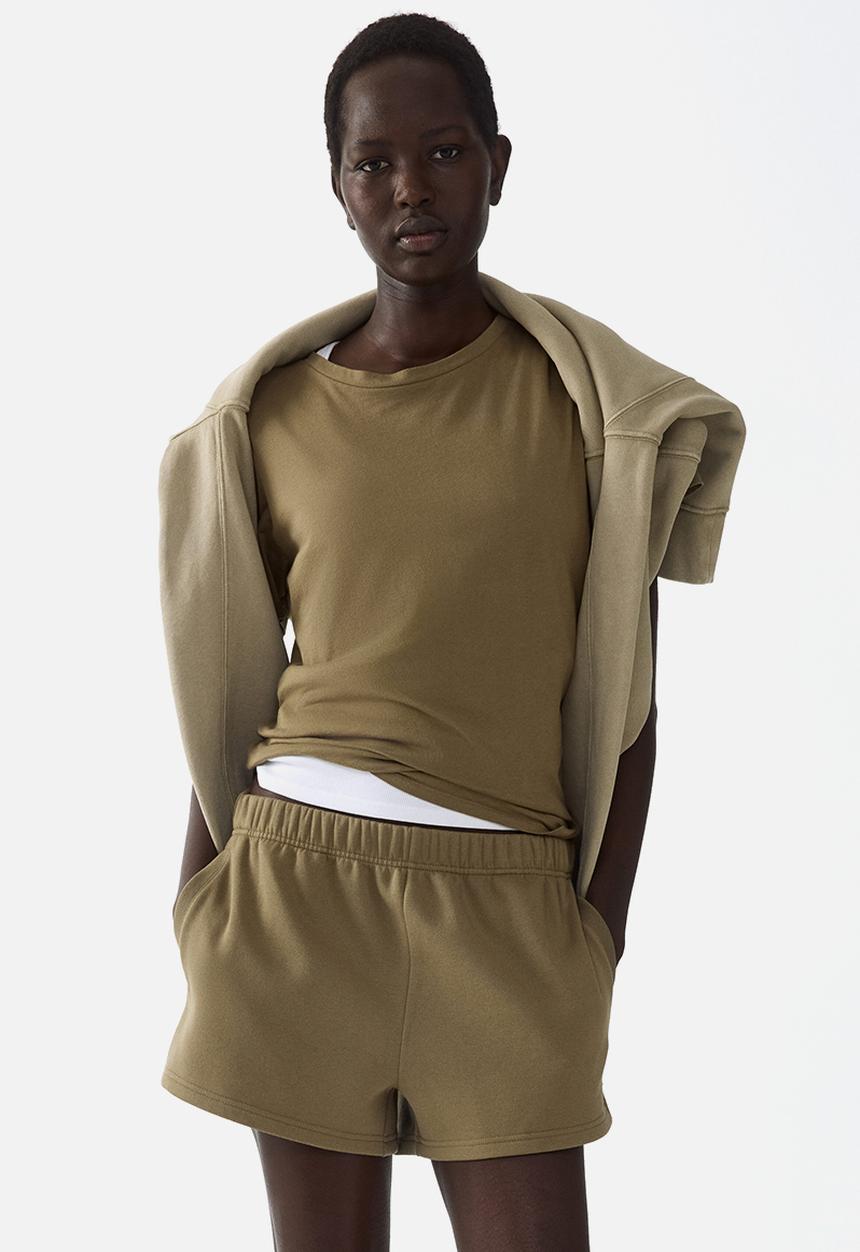H&M - Sweatshorts - khaki green