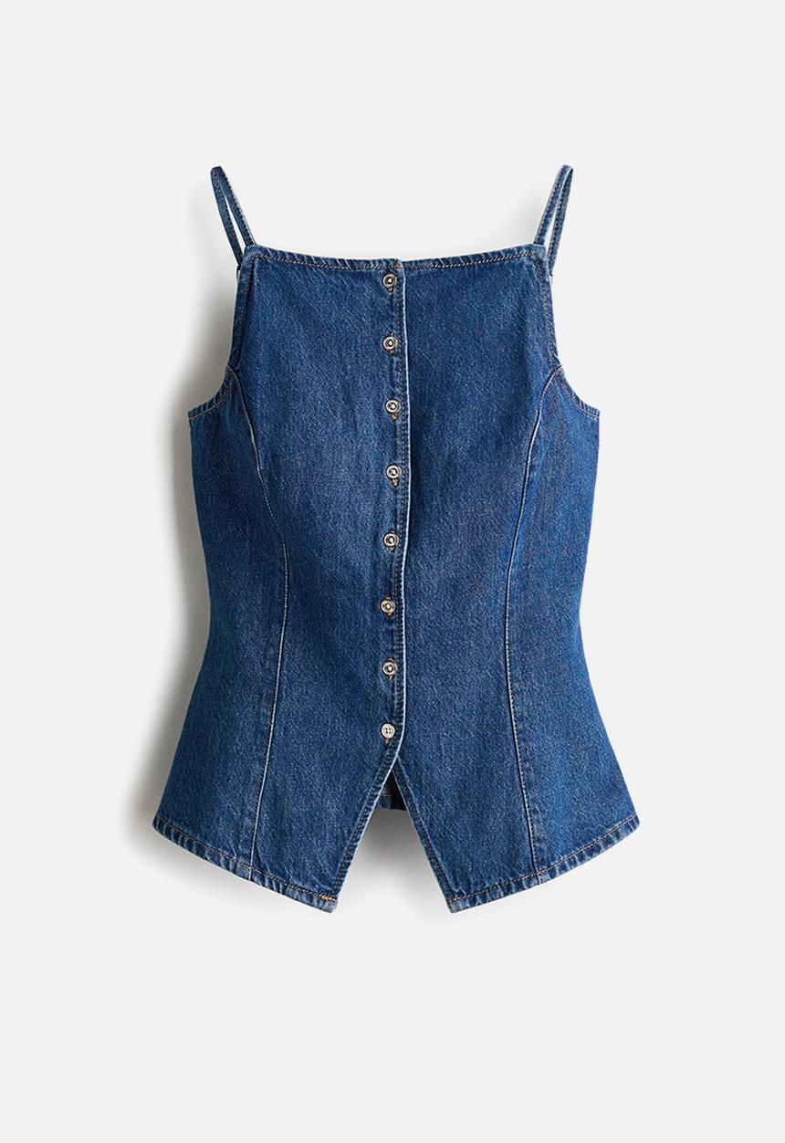 H&M - Denim waistcoat - denim blue