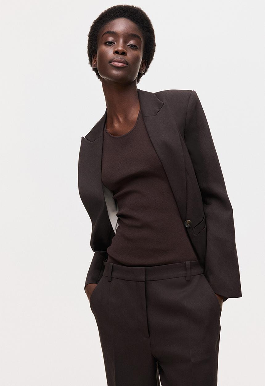 H&M - Tailored trousers - dark brown