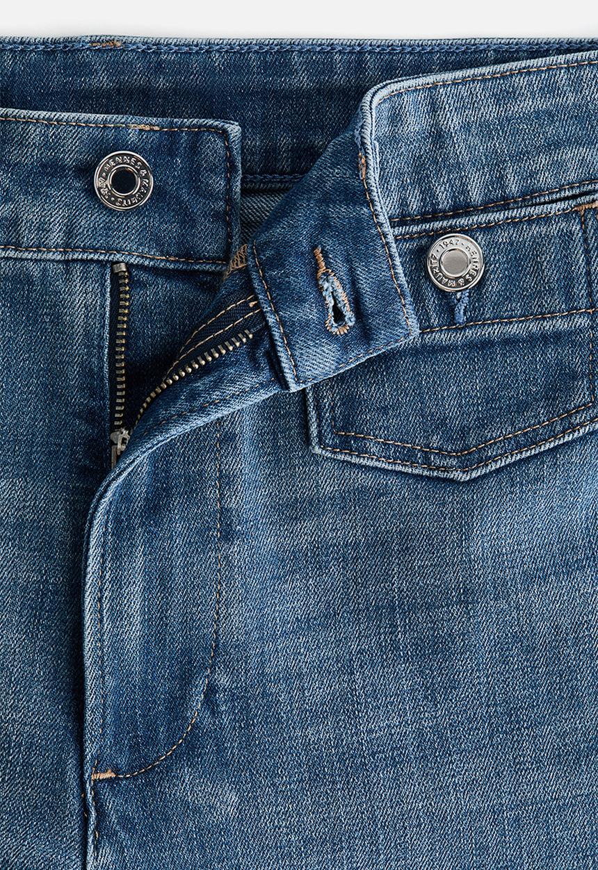 H&M - Wide high waist ankle jeans - denim blue