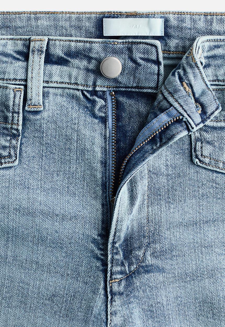 H&M - Wide high waist ankle jeans - light denim blue
