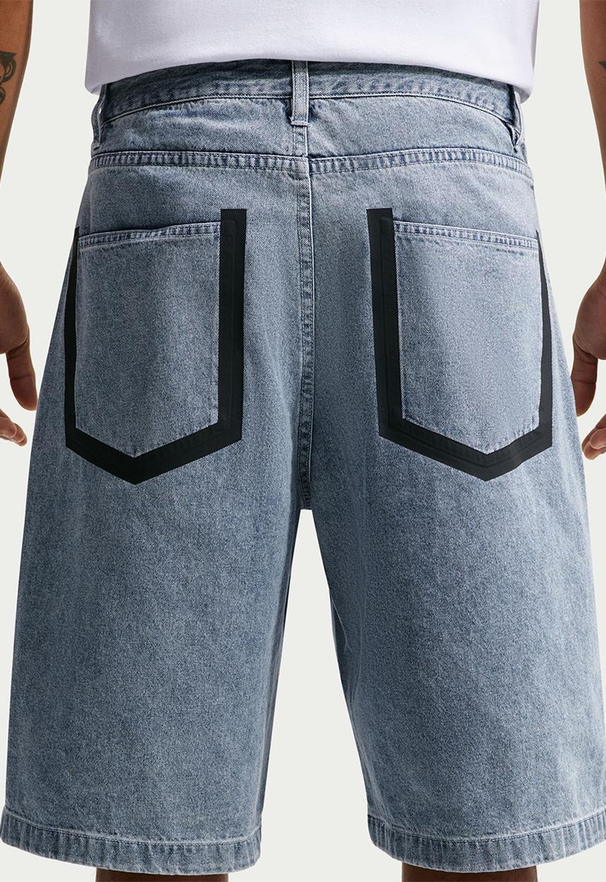 Nike - NSW 'Your Message Here" Indigo Denim Shorts -  Blue Denim/Haiind/Black