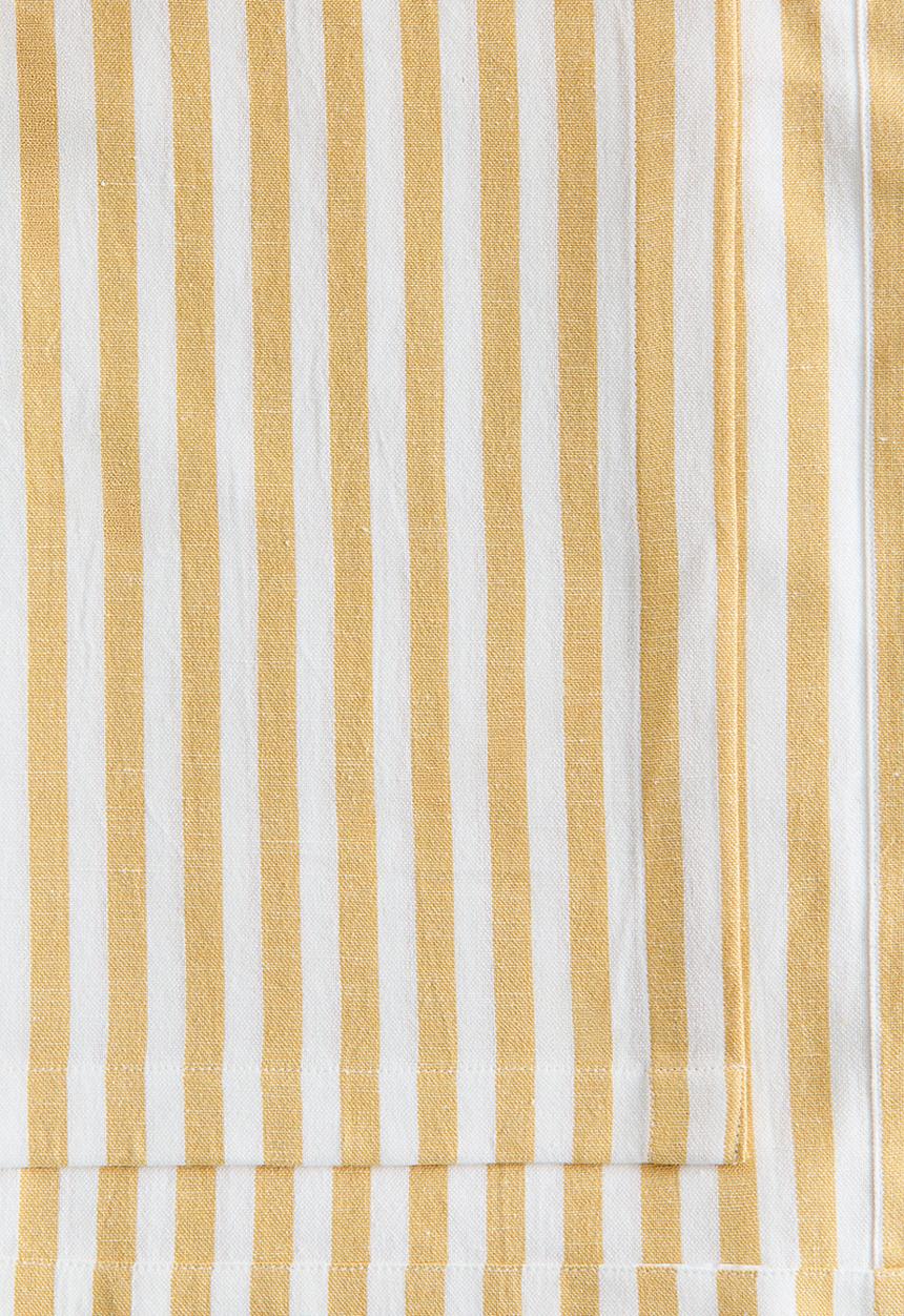 H&M - Linen-blend tablecloth - yellow/striped