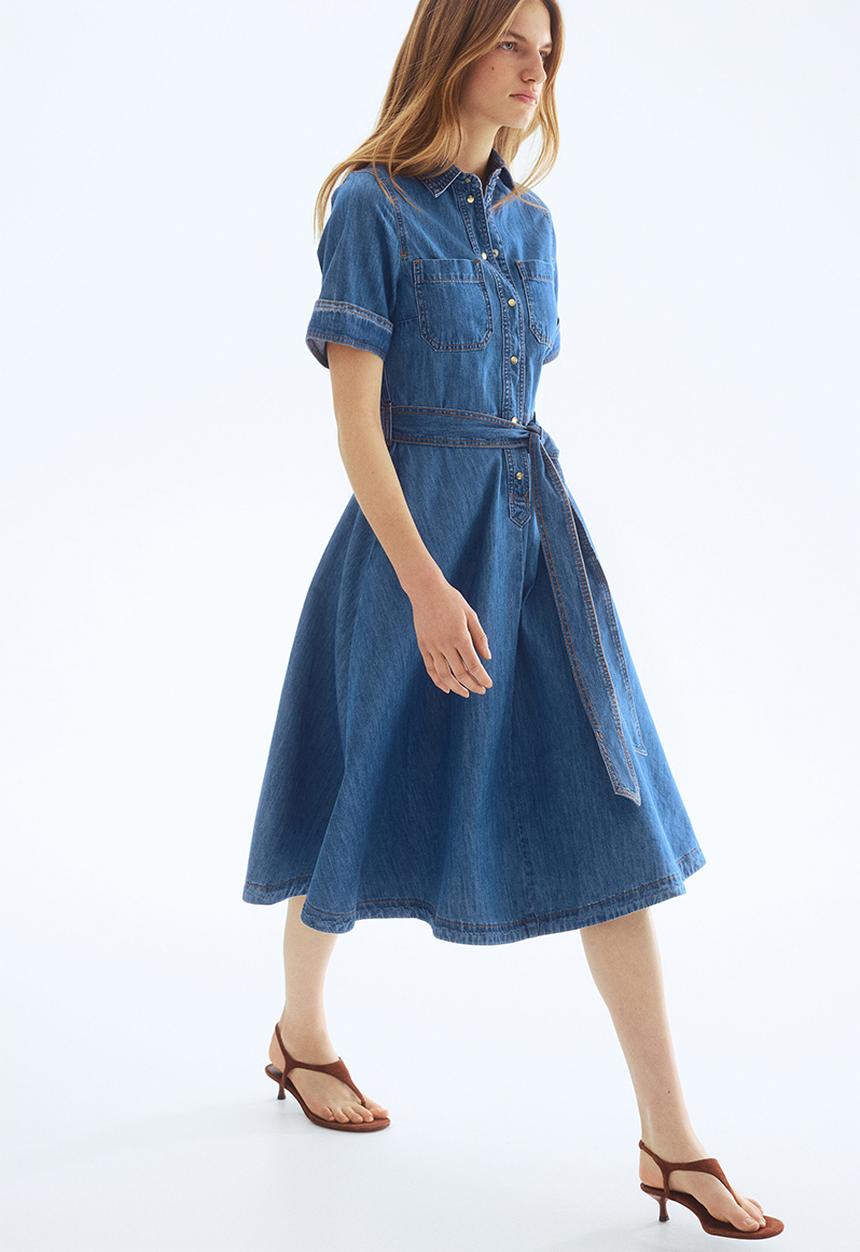 H&M - Denim shirt dress - denim blue