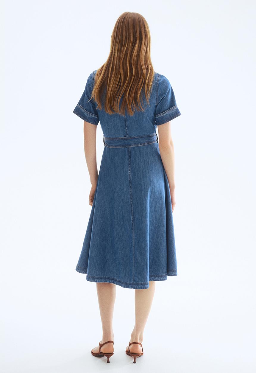 H&M - Denim shirt dress - denim blue