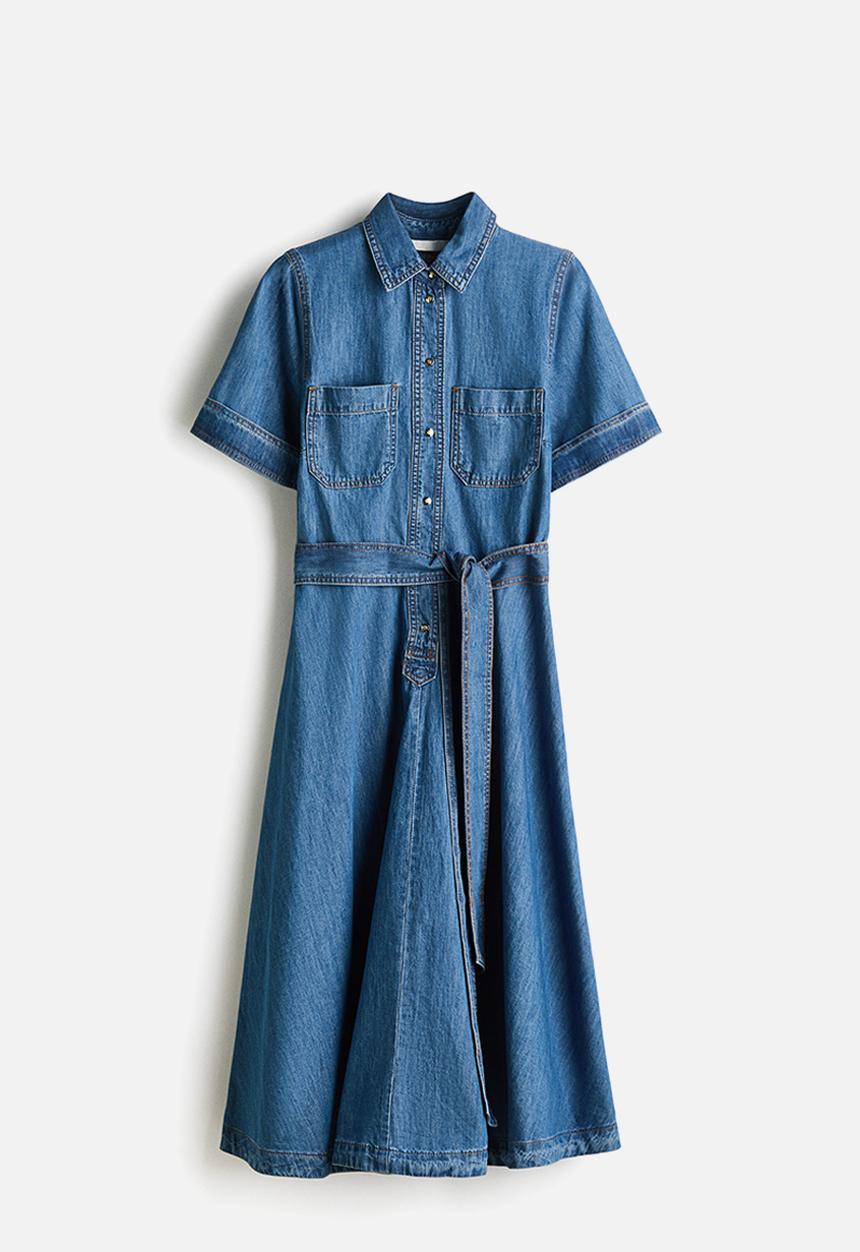 H&M - Denim shirt dress - denim blue