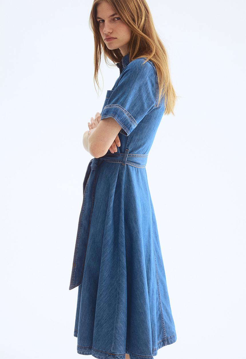 H&M - Denim shirt dress - denim blue