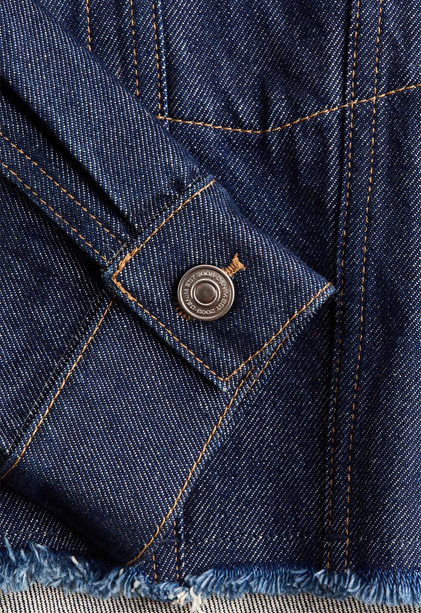 H&M - Cropped denim jacket - dark denim blue