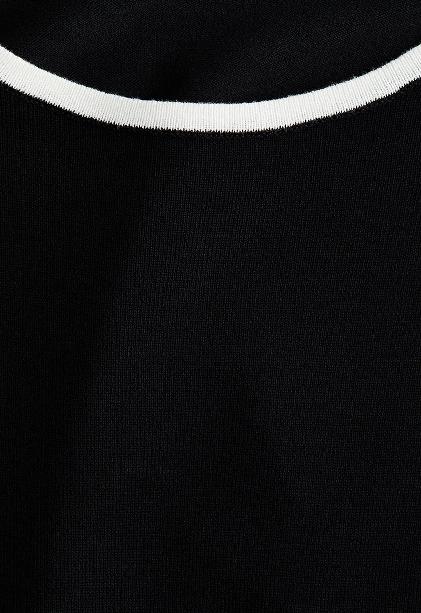 H&M - Fine-knit t-shirt - black