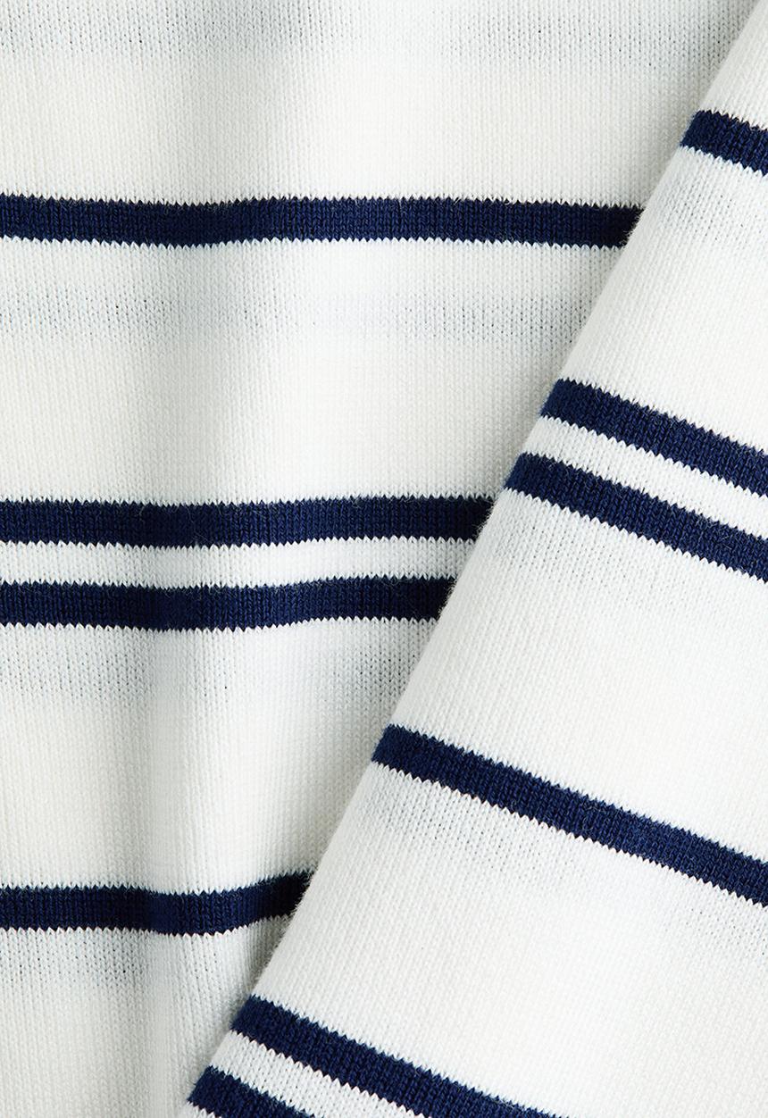H&M - Fine-knit t-shirt - white/blue striped
