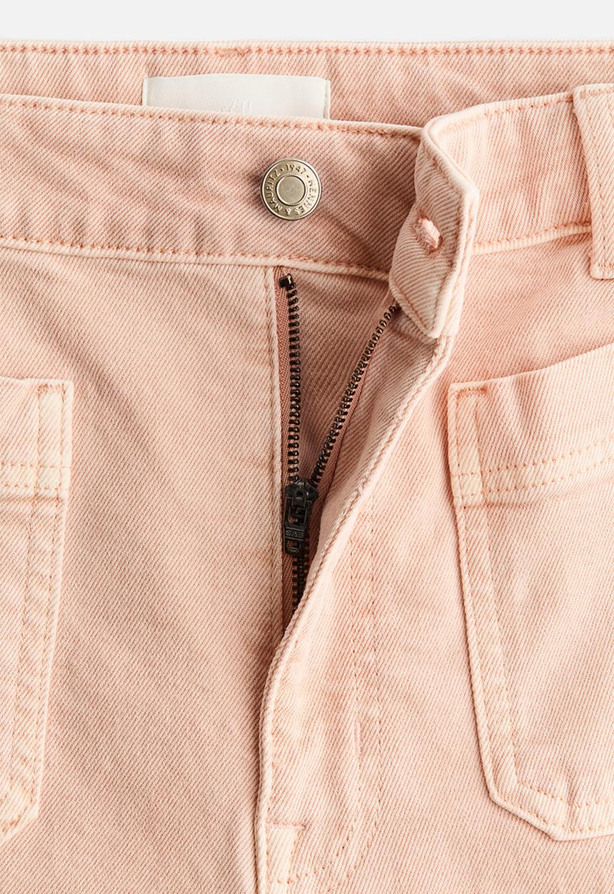H&M - Wide high jeans - powder pink