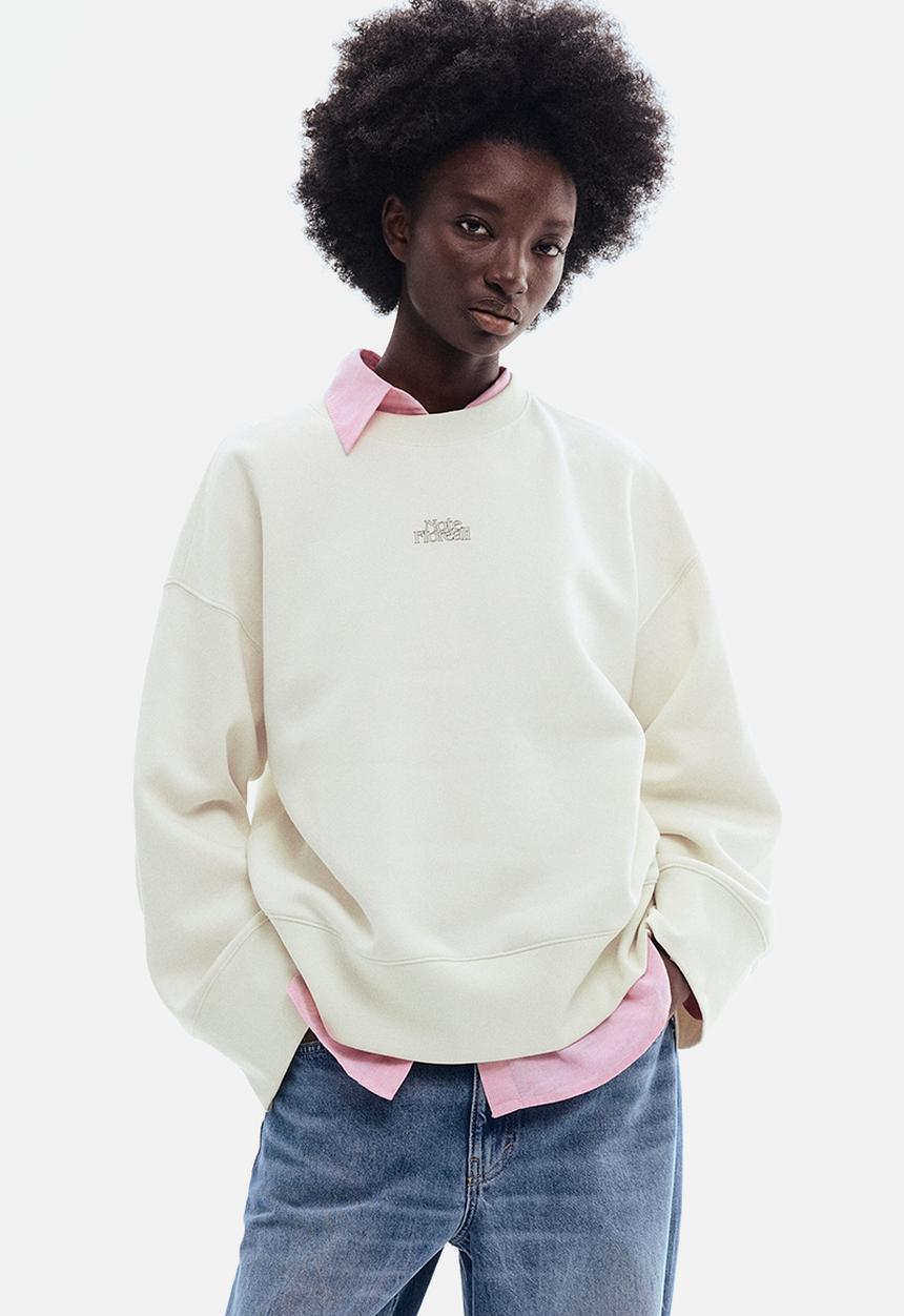 H&M - Printed sweatshirt - white/note floreali