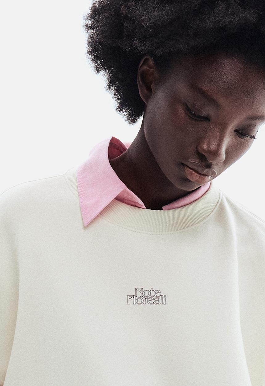 H&M - Printed sweatshirt - white/note floreali
