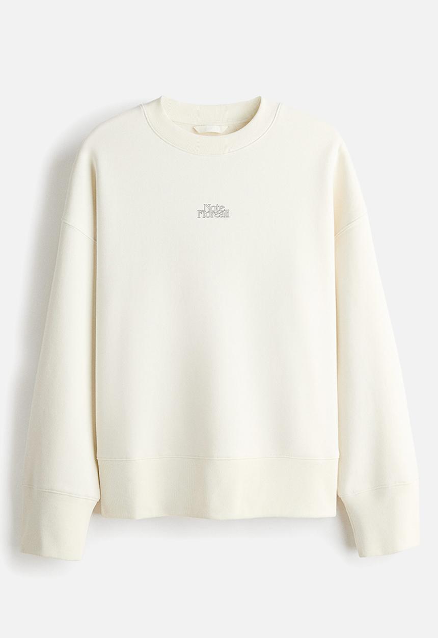H&M - Printed sweatshirt - white/note floreali