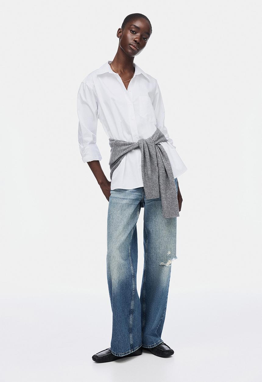 H&M - Oversized shirt - white