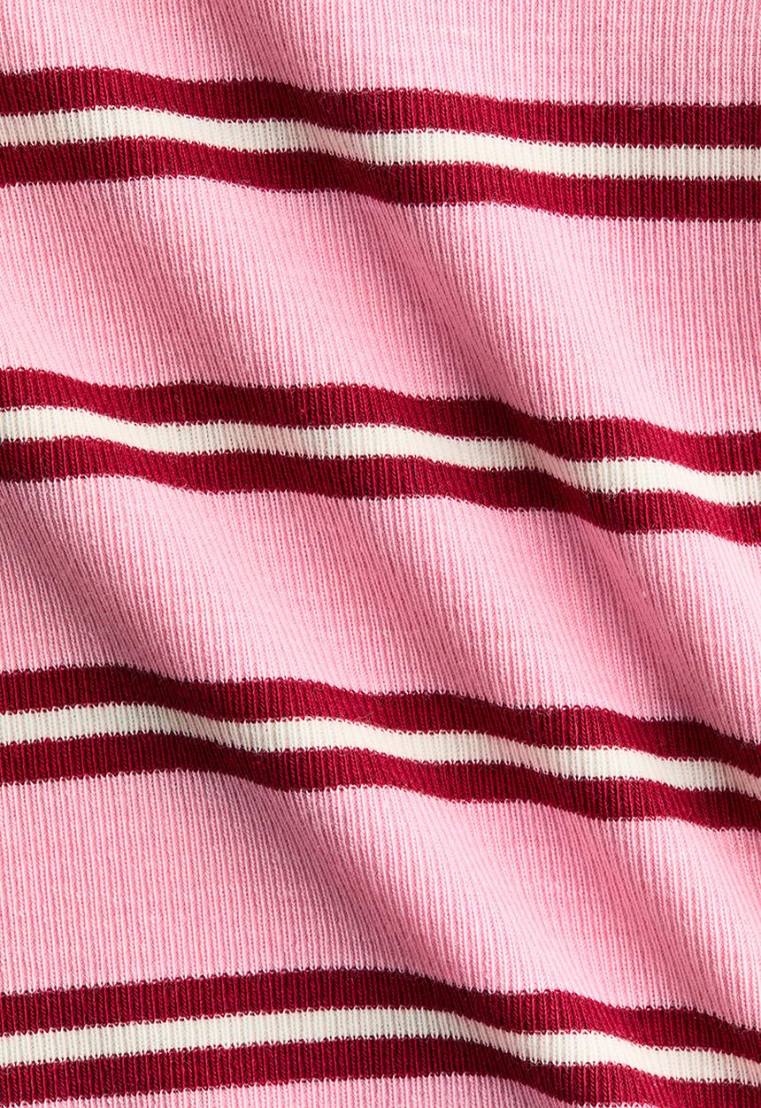 H&M - Ribbed top - pink/striped