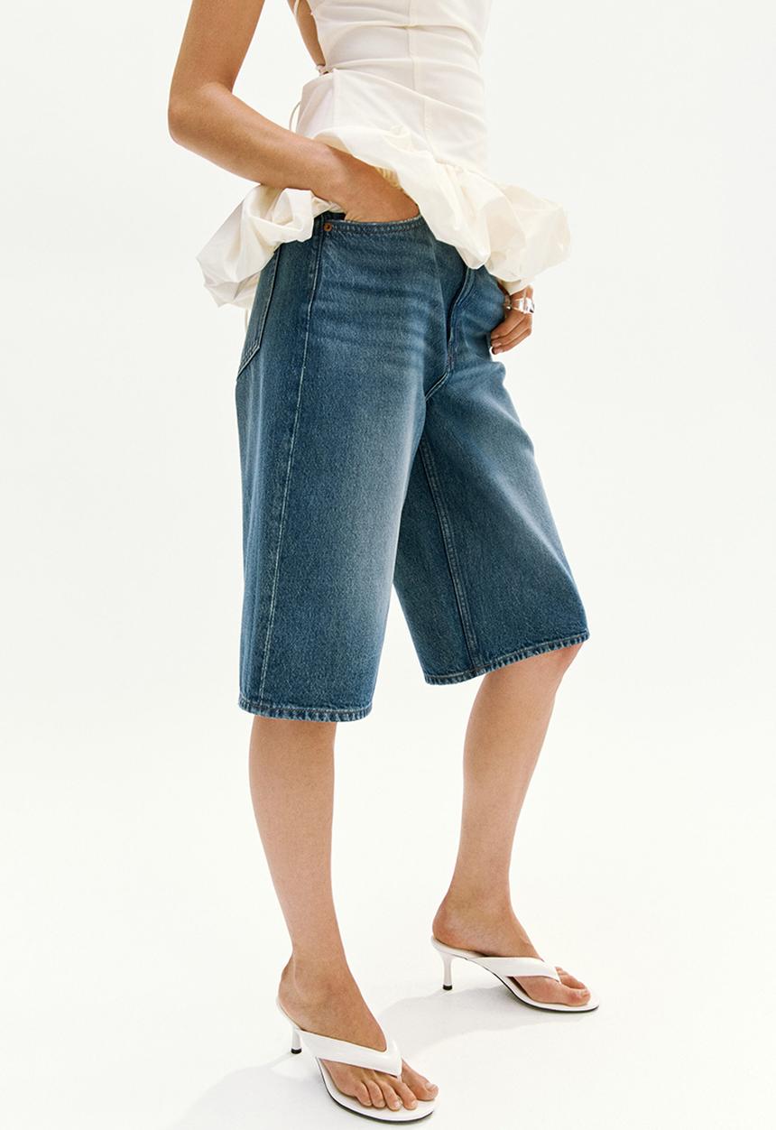 H&M - Denim bermuda shorts - light denim blue
