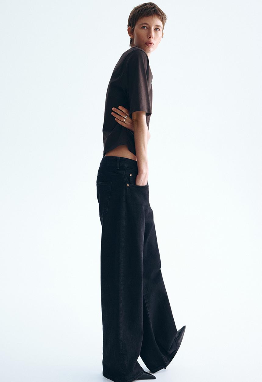 H&M - Draped t-shirt - dark brown