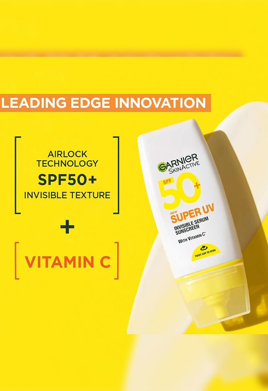 Garnier - SuperUV Invisible Serum Sunscreen Vitamin C 30ml