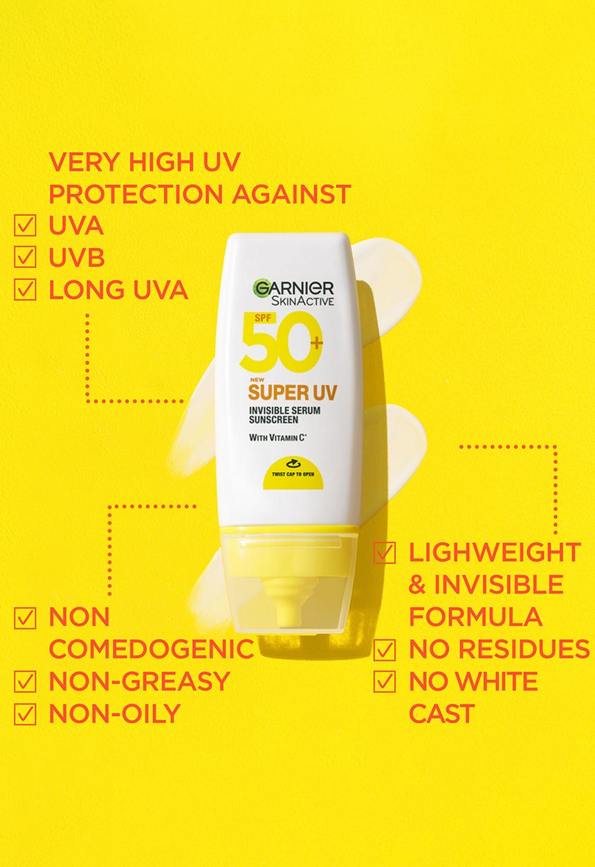 Garnier - SuperUV Invisible Serum Sunscreen Vitamin C 30ml