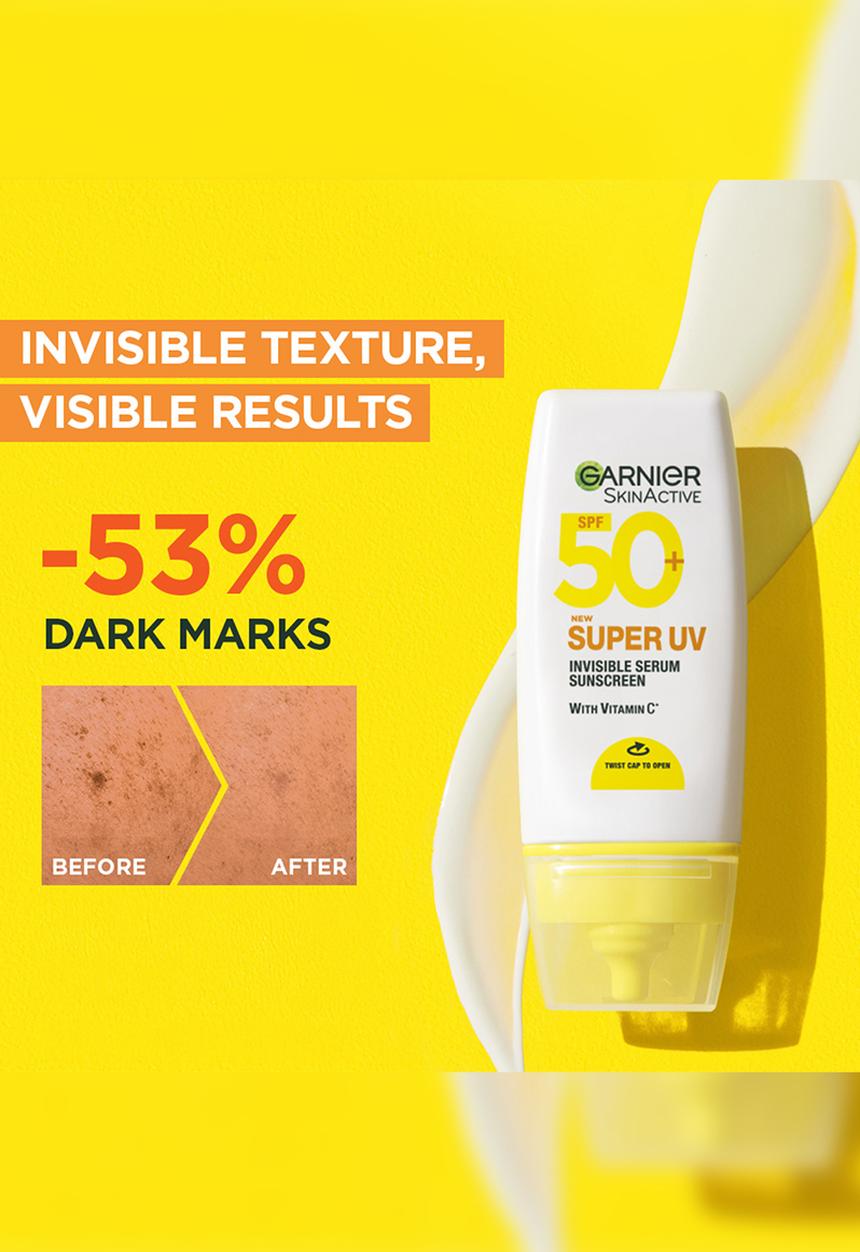 Garnier - SuperUV Invisible Serum Sunscreen Vitamin C 30ml