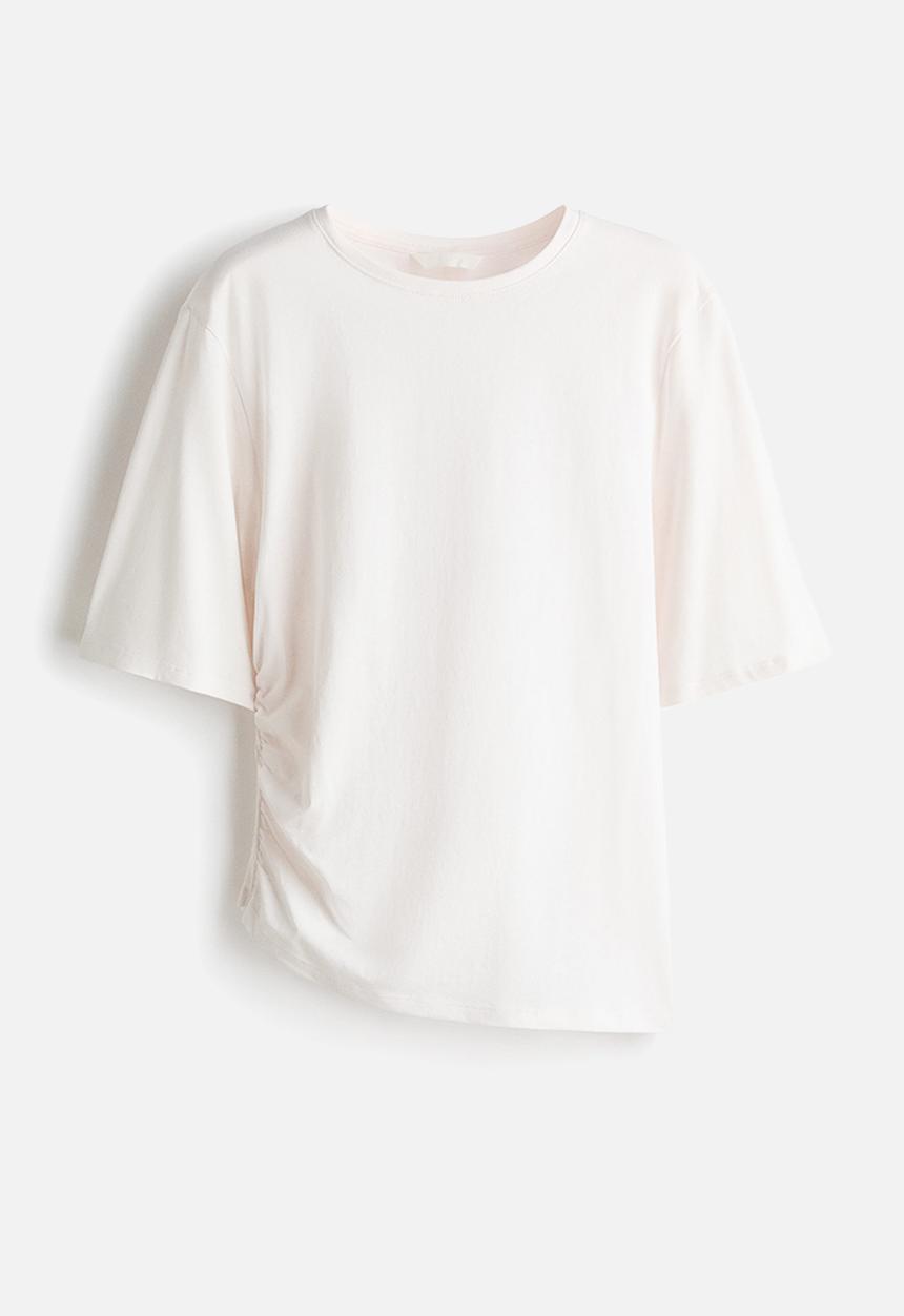 H&M - Draped T-shirt - white
