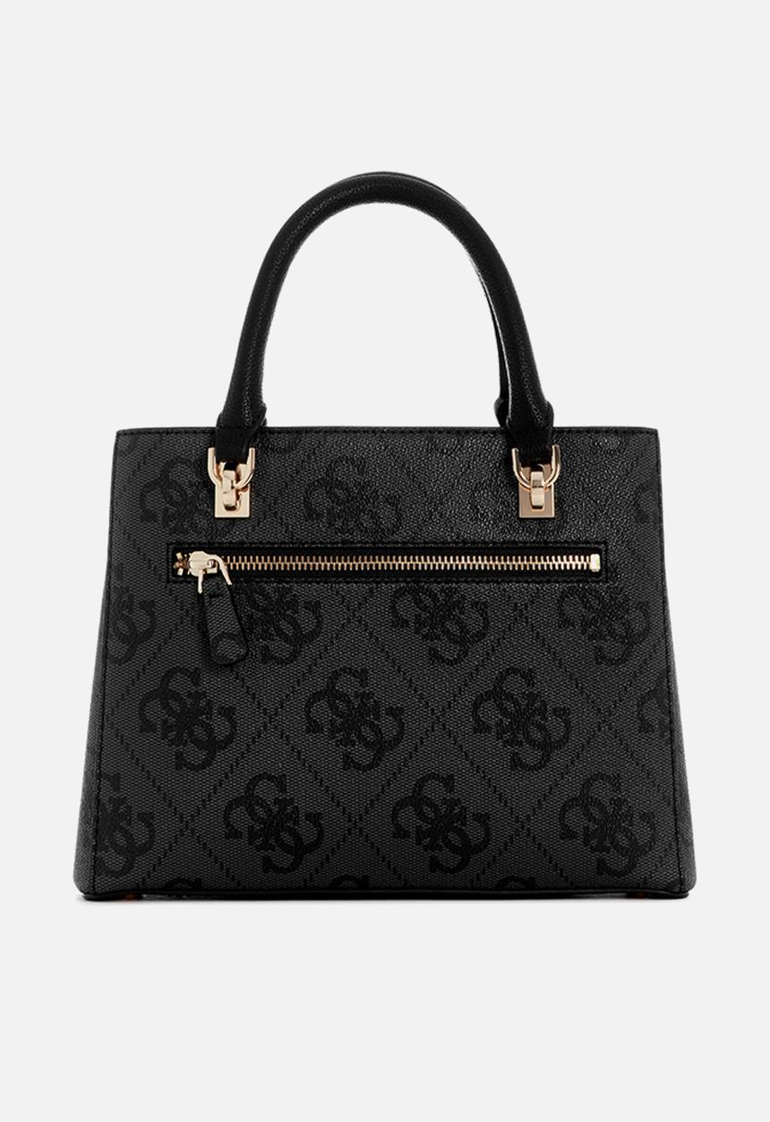 GUESS - Noelle Ii Small Multi Comp Satchel Bag-Coal Logo