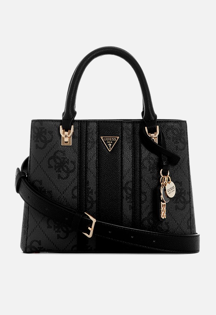 GUESS - Noelle Ii Small Multi Comp Satchel Bag-Coal Logo