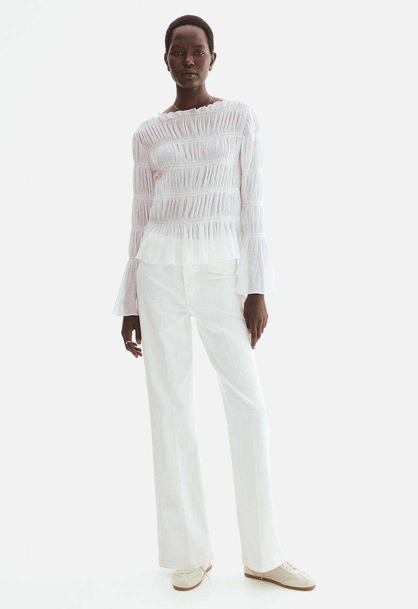 H&M - Straight high jeans - white
